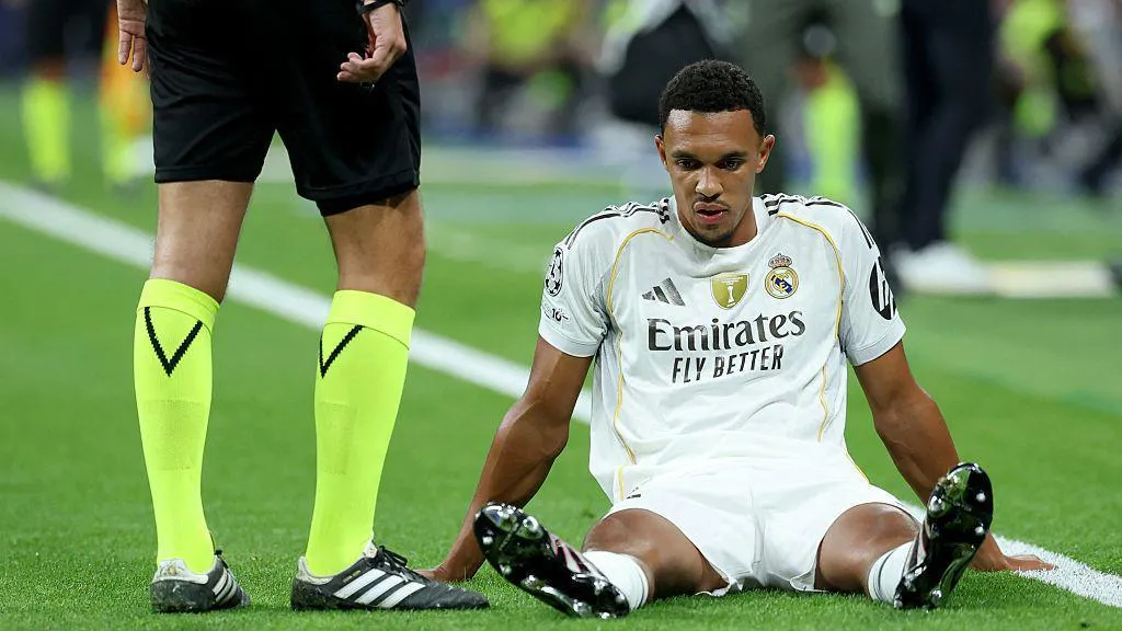 The English defender sustains early injury in Real Madrid European fixture