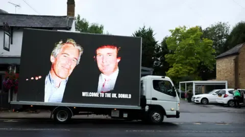 Several Detentions Made Following Trump and Epstein Images Projected on Royal Castle