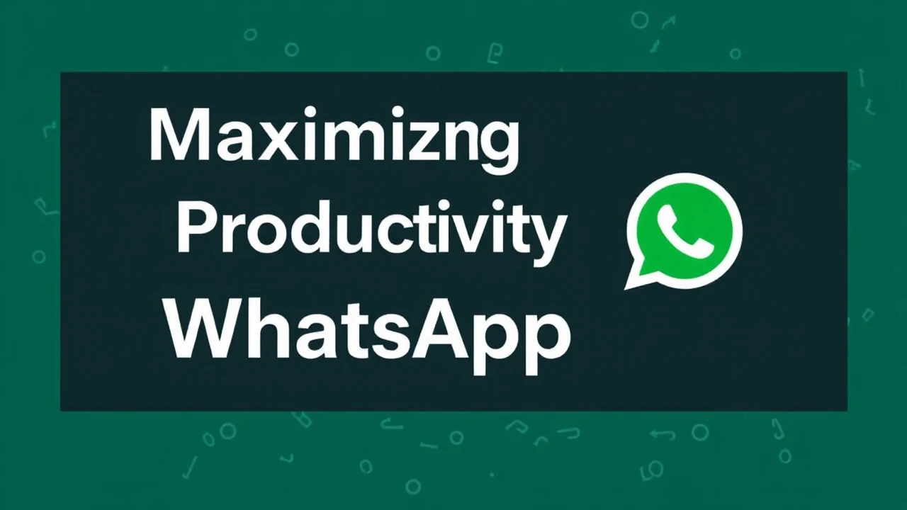 Maximizing Your Productivity with WhatsApp Web